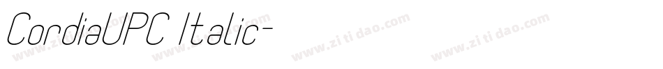 CordiaUPC Italic字体转换